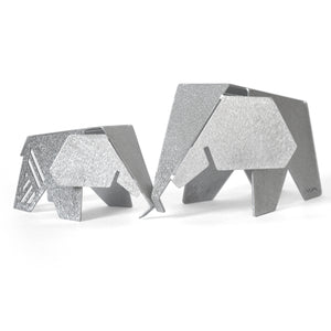 metal modern elephants sculpture