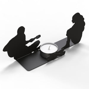  Couple Playing Guitar Around Campfire | Digital DXF File
