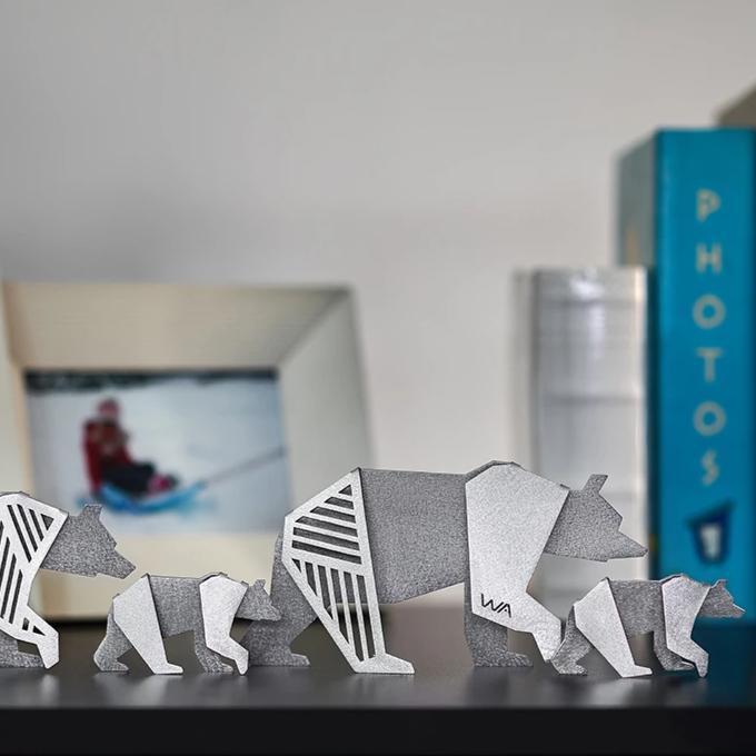 BEARS FAMILY- Geometric Origami Figurines