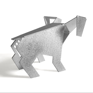 origami style Aries silver figurine