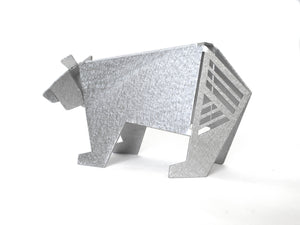 Wall Street Charging Gold Bull and Silver Bear Figurines