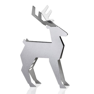 Christmas deer - metal origami sculpture