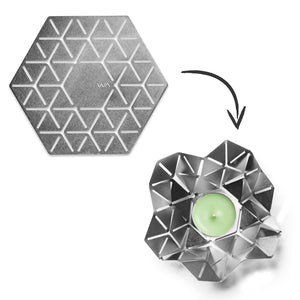 creative metal origami tea light holder
