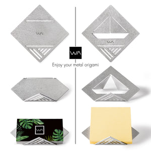 origami inspired geometric stationary set