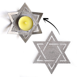 star of David tea light holder